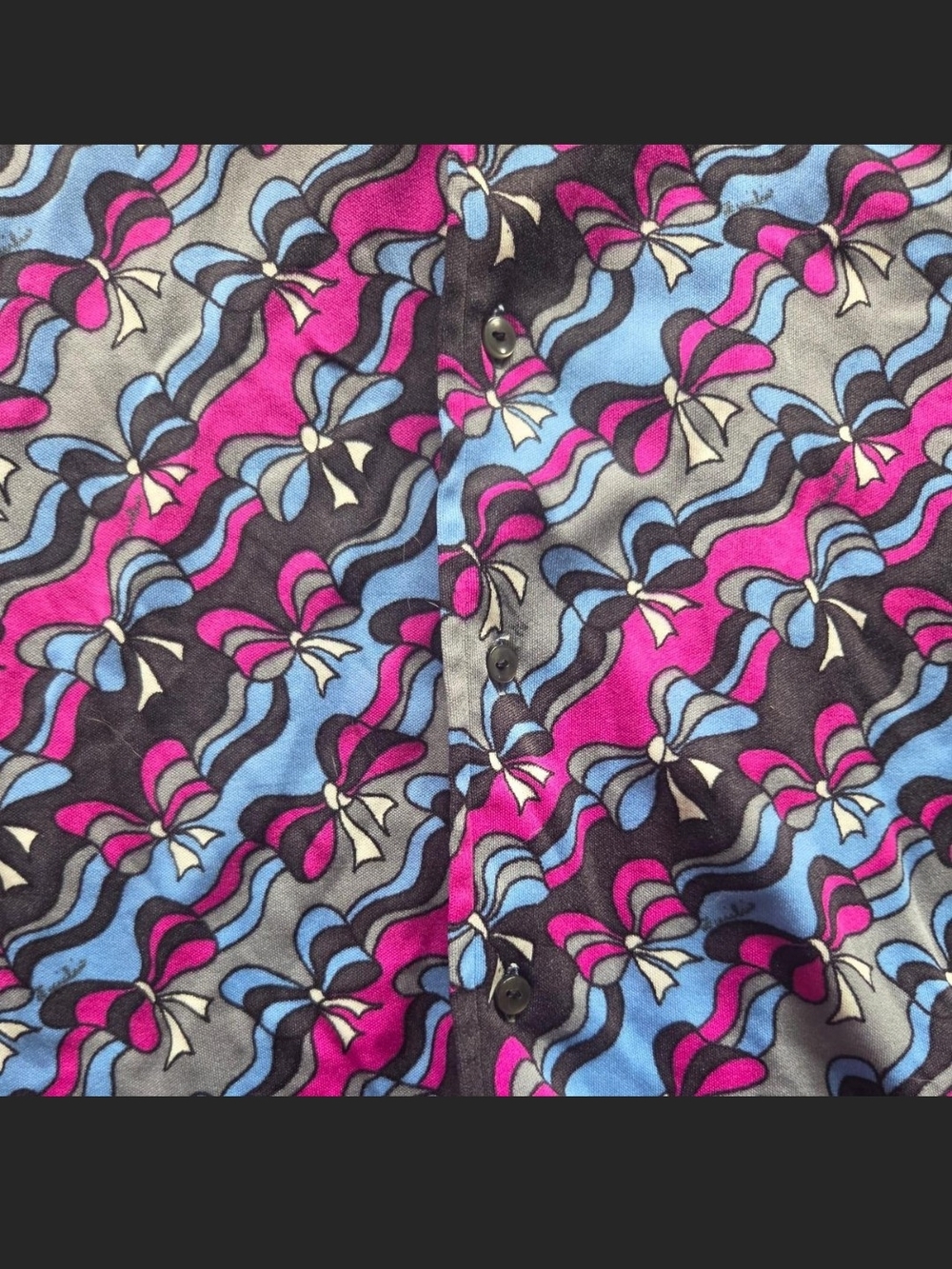 1970s Emilio Pucci Bow Print Top